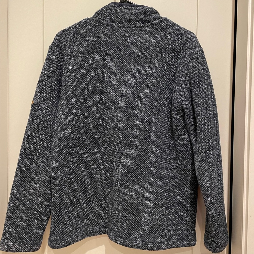 Men's Orvis Navy Blue QuarterZip Sweater - Picture 3 of 4